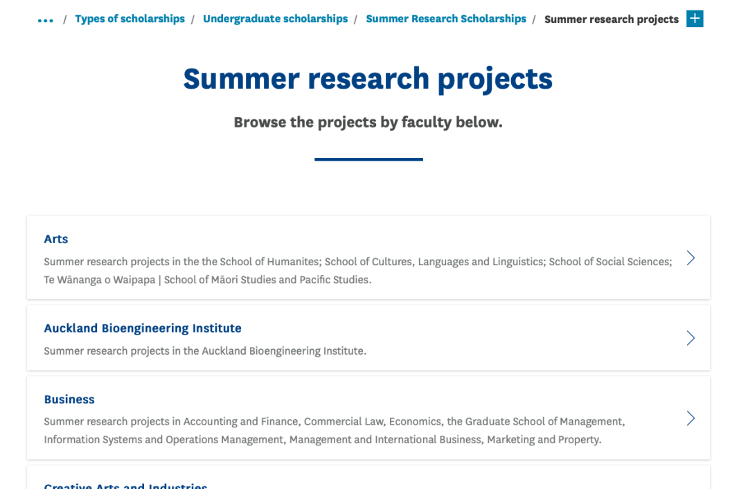 summer research project uoa